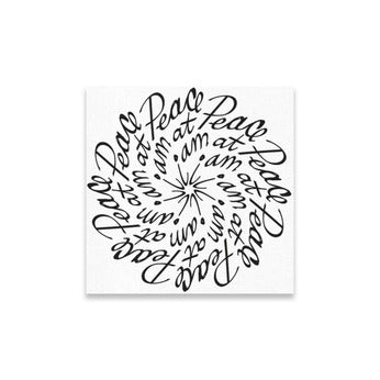 I Am At Peace Stretched Canvas Print - Shop the Power of Words